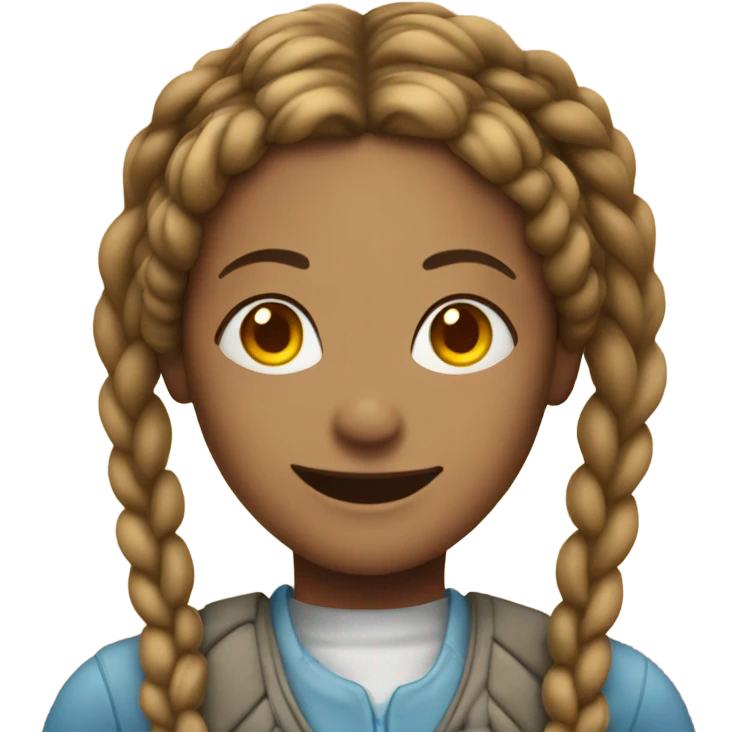 smiling woman with braids in window light emoji