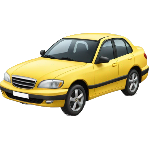 Realistic car with eyes closed emoji