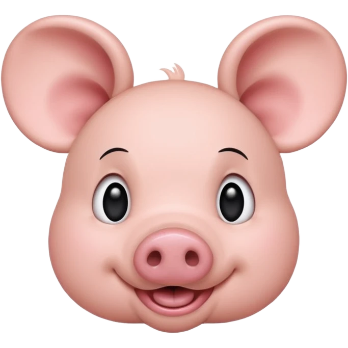 Pig with Mickey Mouse ears in Disney world emoji