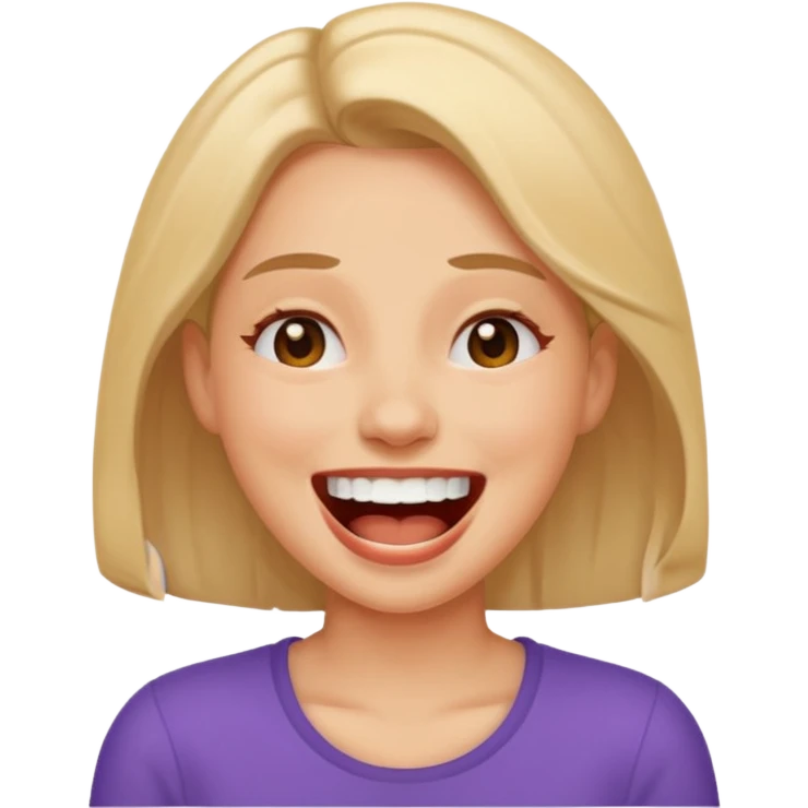 Stressed laughing woman emoji