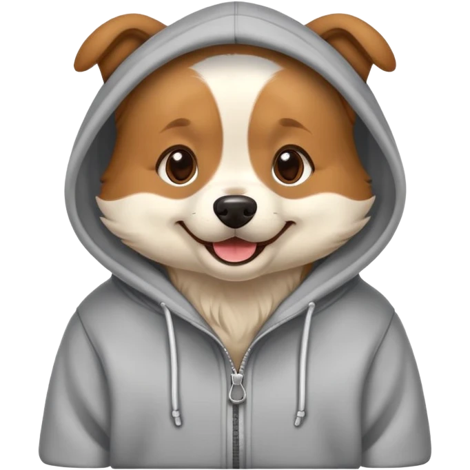 dog wearing hoodie  emoji