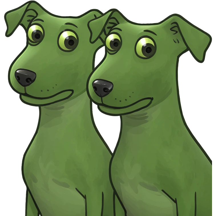pregnant 2 headed dog emoji