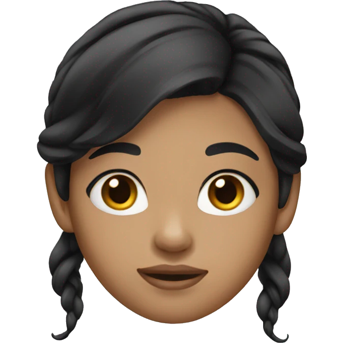 Girl black hair emoji