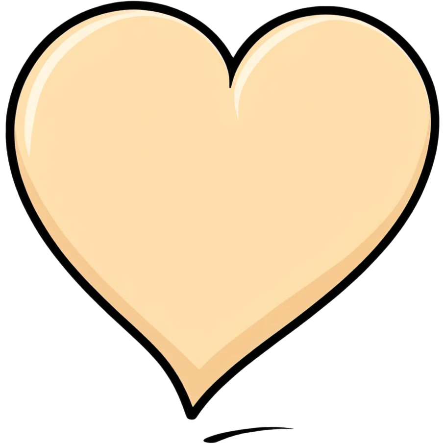 beige heart emoji