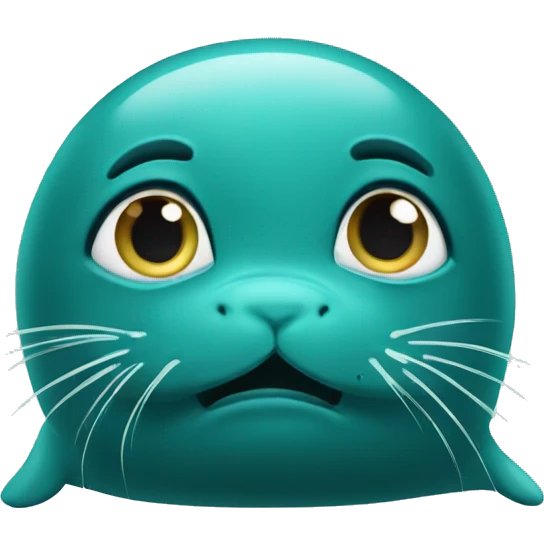 teal seal dizzy confused ordeal sad emoji