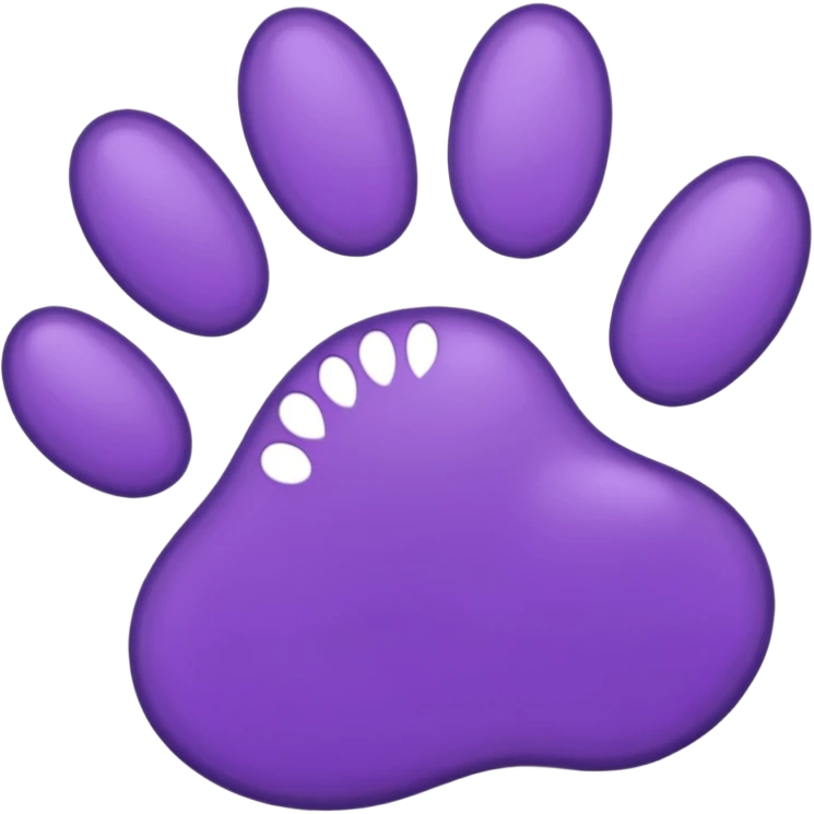 purple paw print emoji