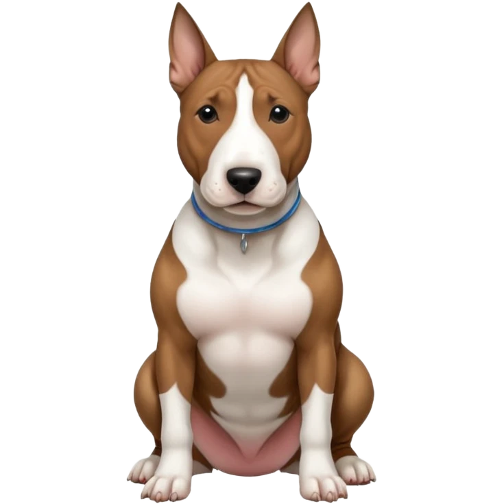 brindle english bull terrier sitting down emoji
