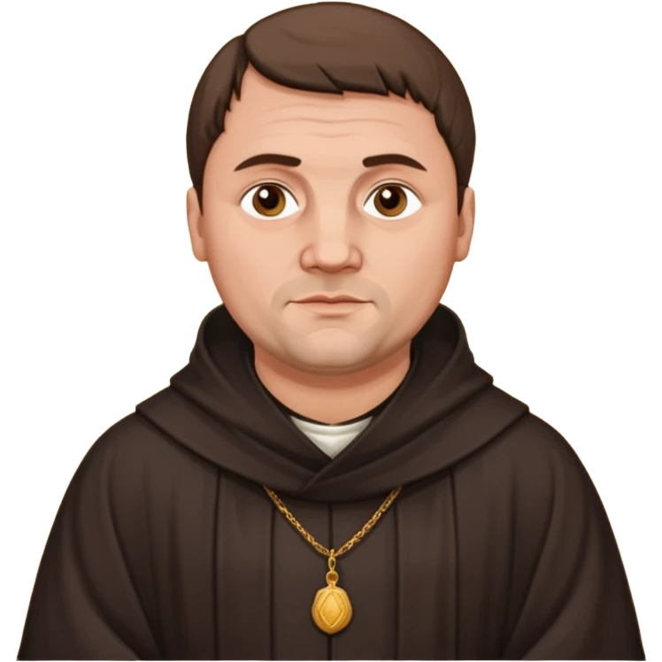 Martin Luther in monk robes emoji