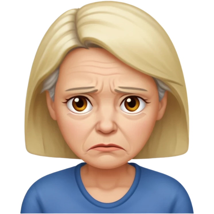 frustrated female aged 58 emoji emoji