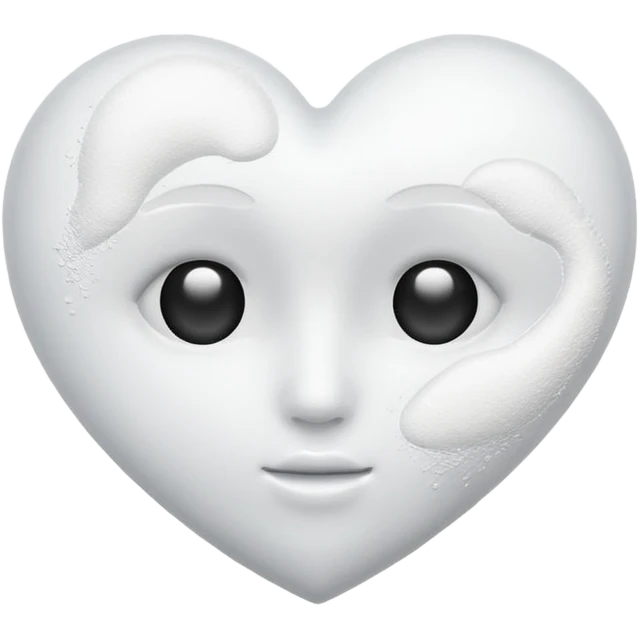 Heart eyes white powder  emoji