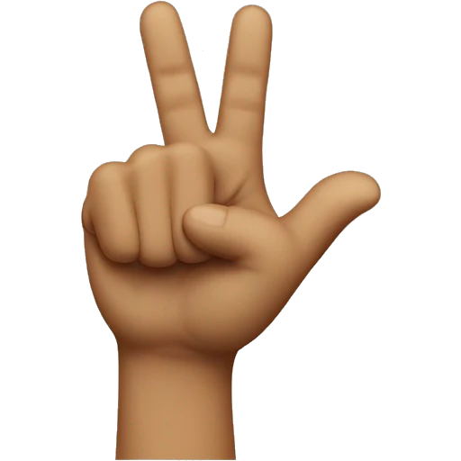 Pointing right with two fingers, like Walt Disney emoji