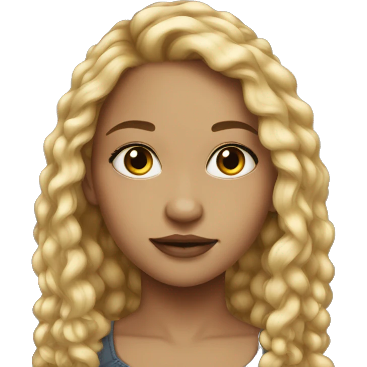 Light skinned girl 3b hair pretty emoji