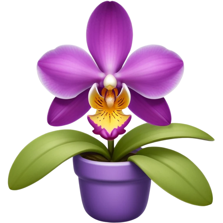 Orchidée violet à nervures blanches emoji