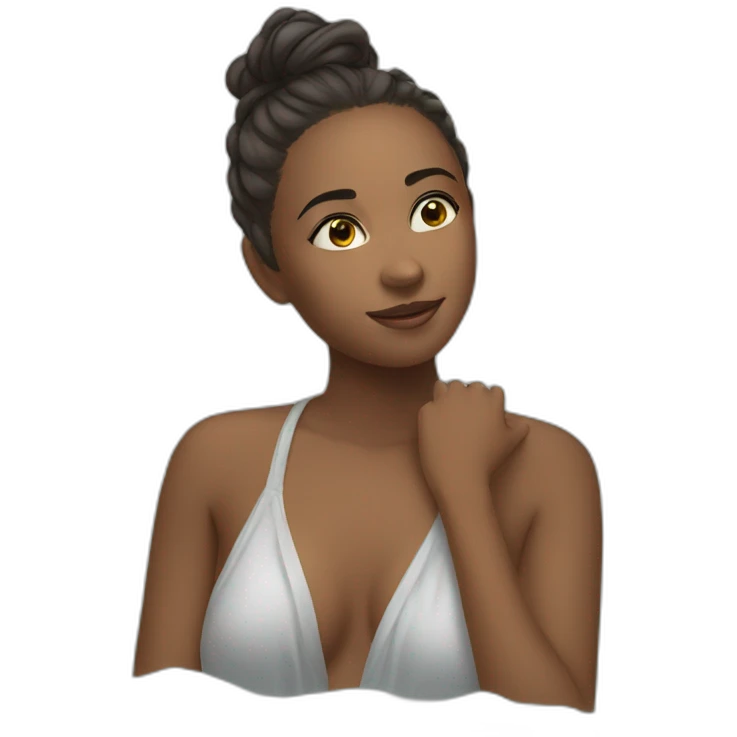 Girl after shower emoji