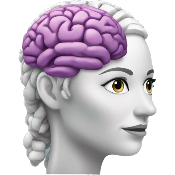 AI brain wired woman emoji