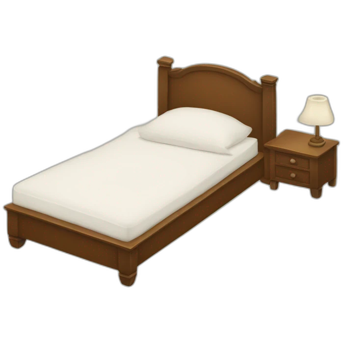 Bed with undone sheets emoji