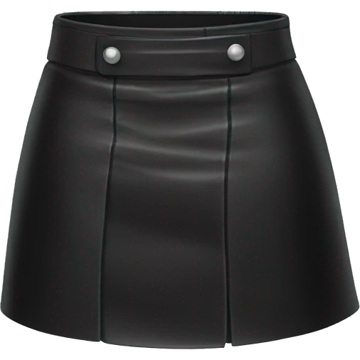 Mini black leather skirt  emoji