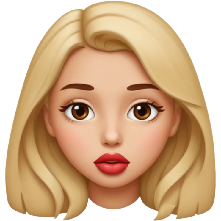 Girl kisses  emoji