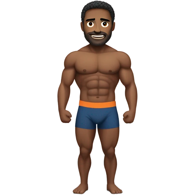 Muscly man in speedo emoji