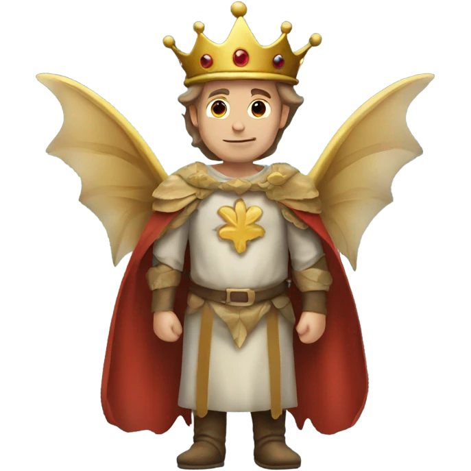 Medieval, fairy, king, crown, wings  emoji