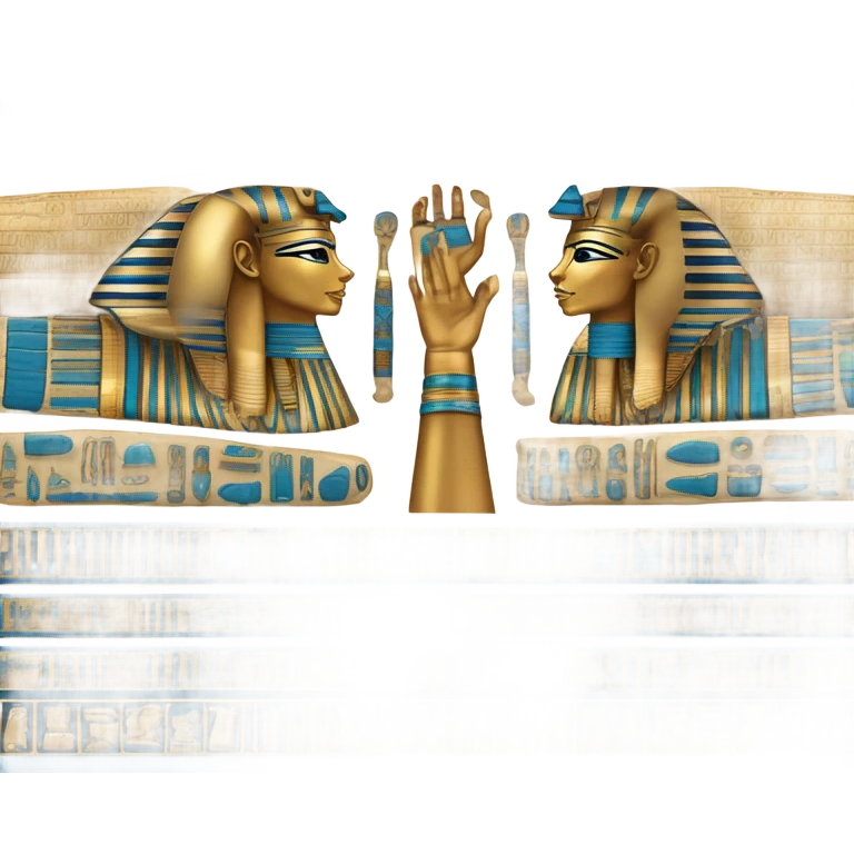 egypt sarcophagus coffie gold blue white black full body  emoji