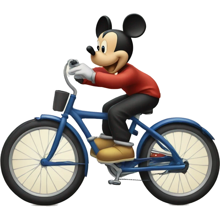 Mickey Mouse on a bike emoji