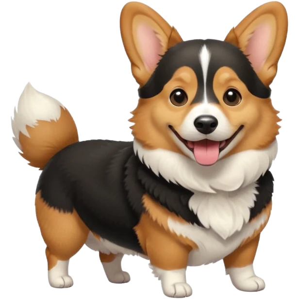 Black and tan corgi emoji