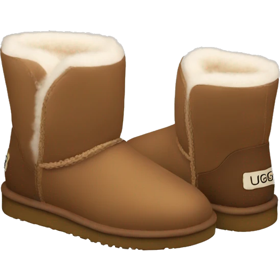 Mini ugg boots brown emoji