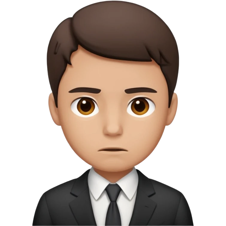 a liittle tired and frustrated entepreneur (only his face). with suit and only a little bit emotional face. young entepreneurs with various suits, but in classic colours. emoji