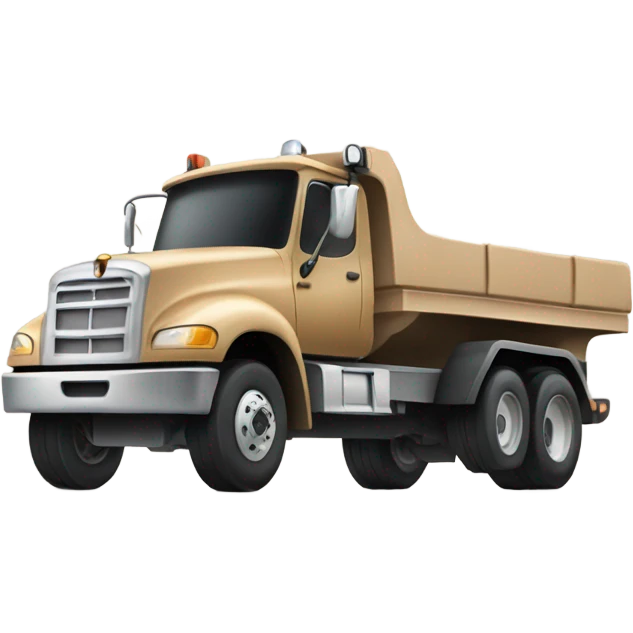 Tan flat bed tow truck emoji