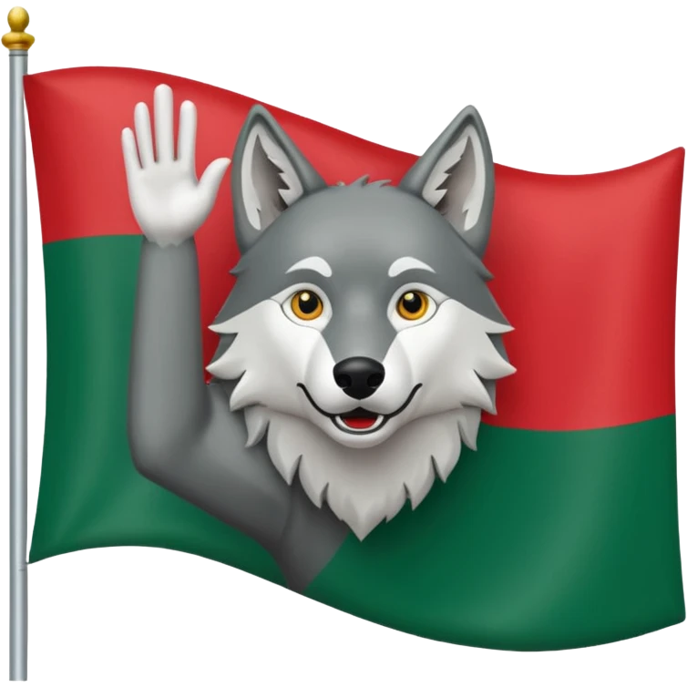 Alte Tschetschenien Flagge mit den wolf drauf emoji