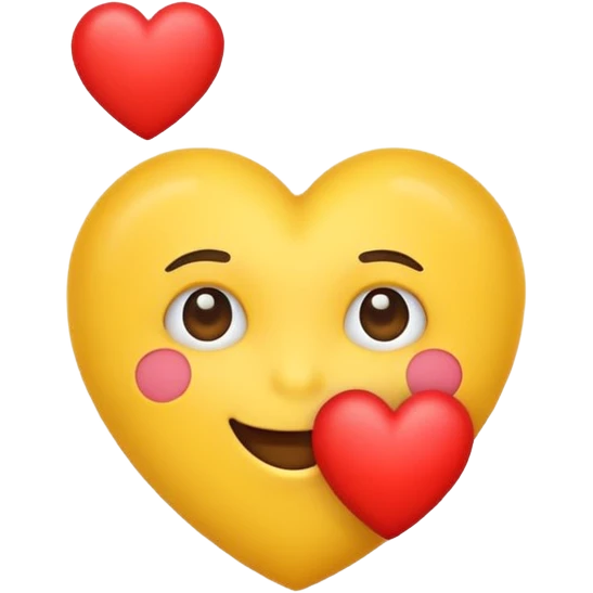 Emoji holding heart emoji