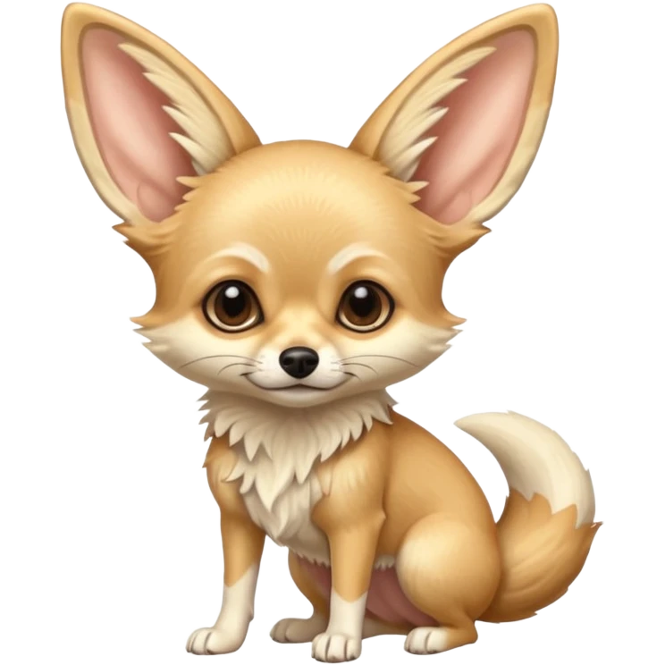 Fennec-Fox-chihuahua-hybrid, full body emoji