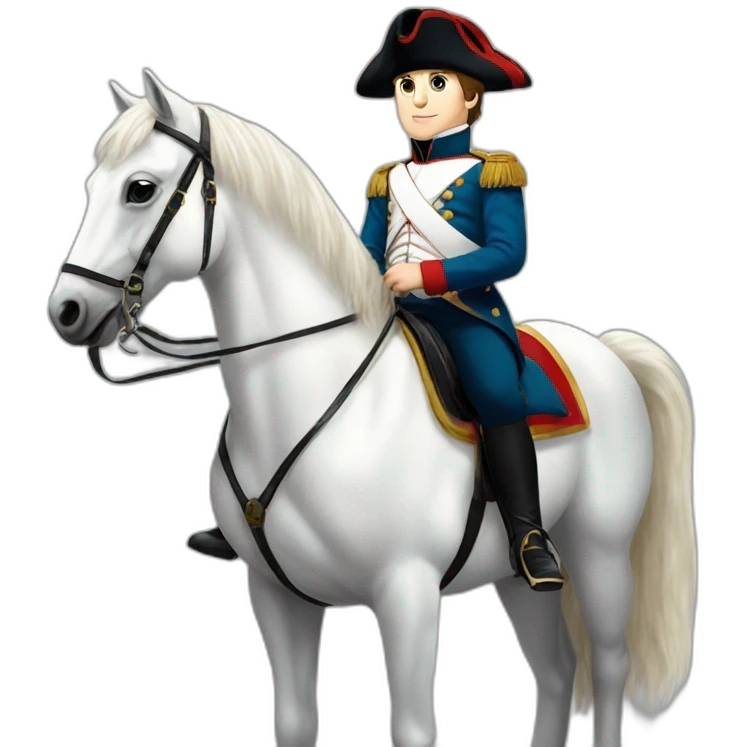 young napoleon on white horse emoji