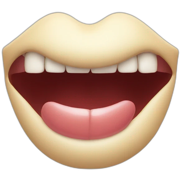 Umami mouth wide open with lips beautiful (no nose) emoji