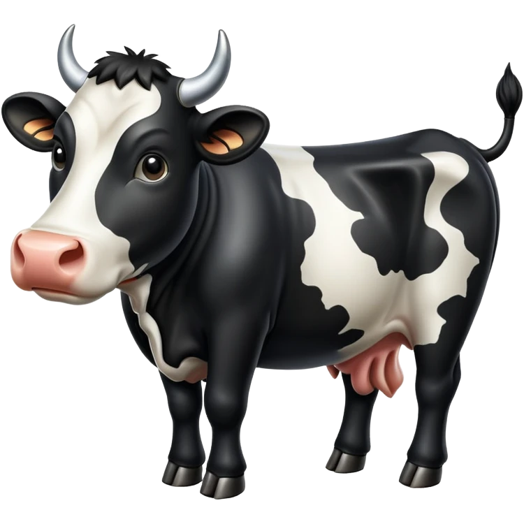 Black cow emoji