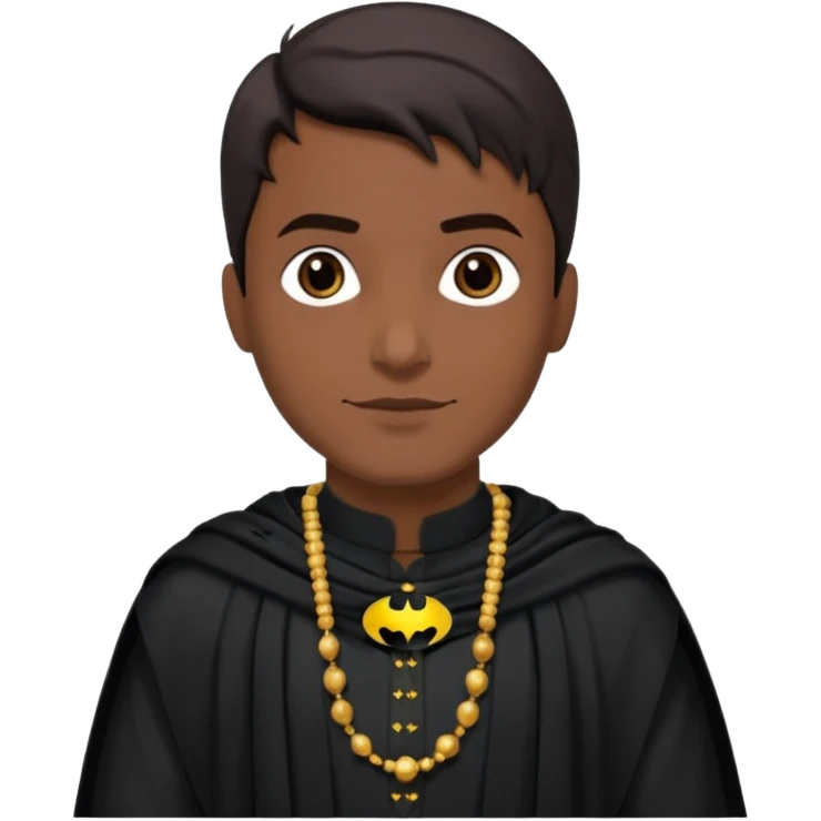 Batman wearing kurta shalwar black ND shawl  emoji
