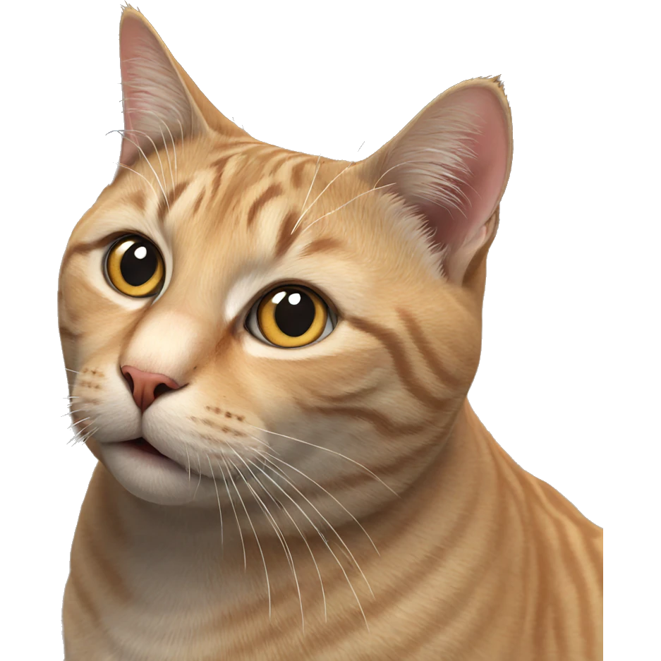 realistic cat portrait close up emoji