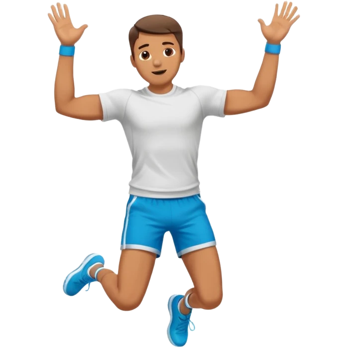 man doing jumping jacks emoji