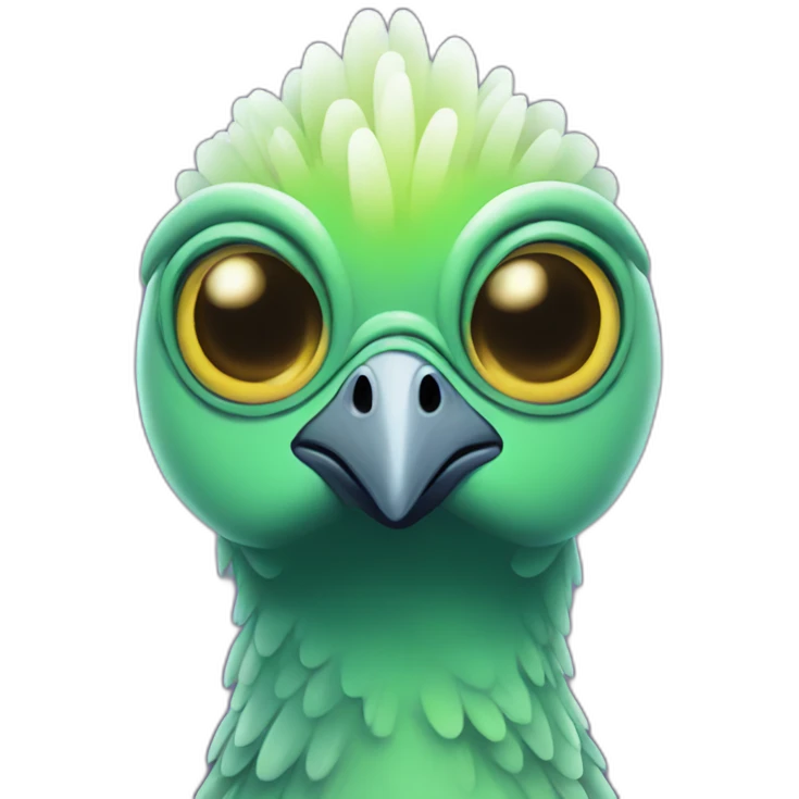 Alien-chicken emoji