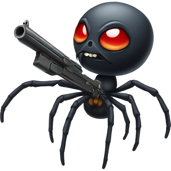 spider with gun emoji