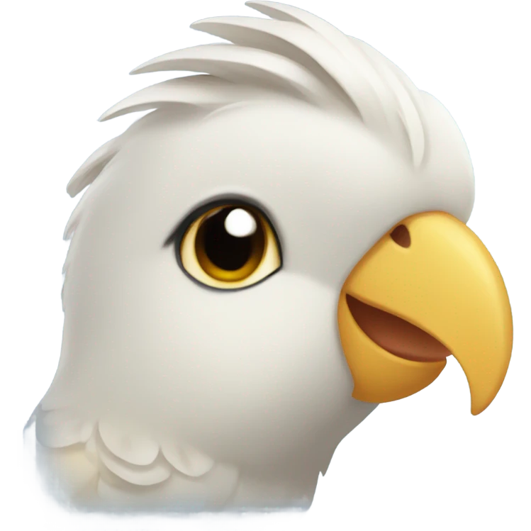 A cockatiel with a cute bow emoji