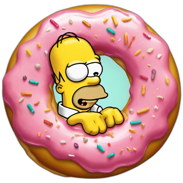 Homer simpson qui mange un donut emoji