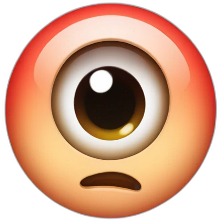 red cheek shy emoji