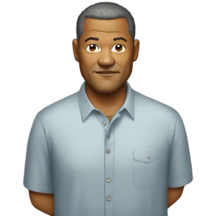 laurence-fishburne cartoon wearing shirt emoji