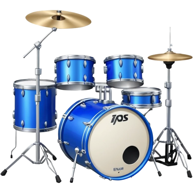 electric blue drum kit emoji