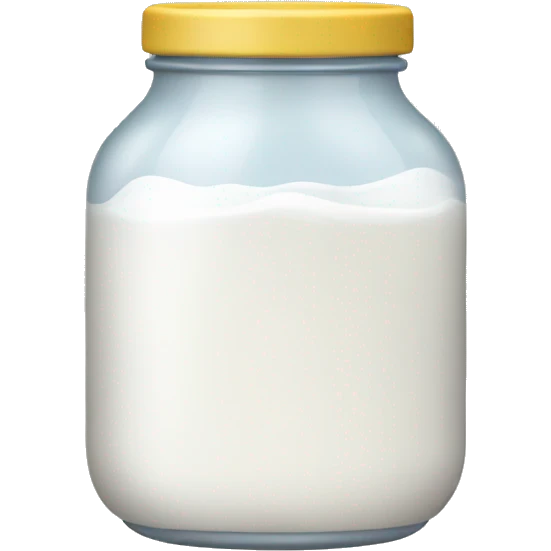 Jar filled with white liquid  emoji