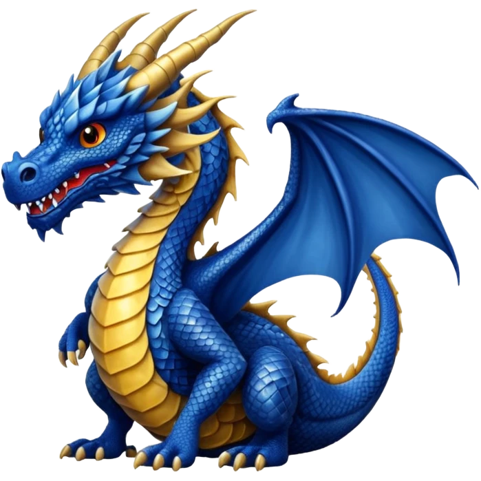 majestic Navy blue dragon emoji