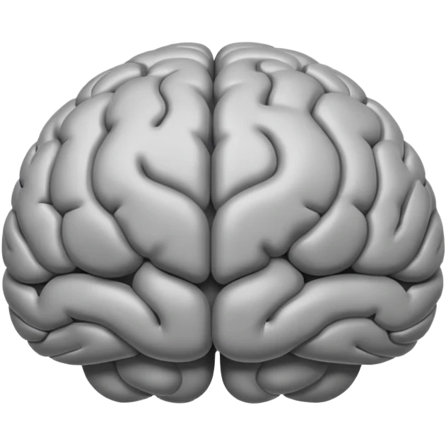 A relaxed brain  emoji