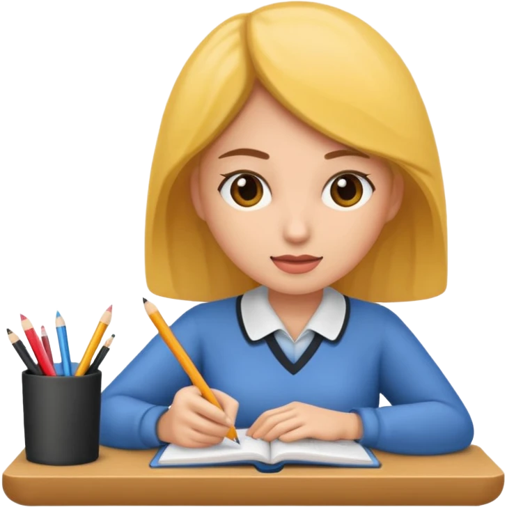 Mujer estudiando emoji